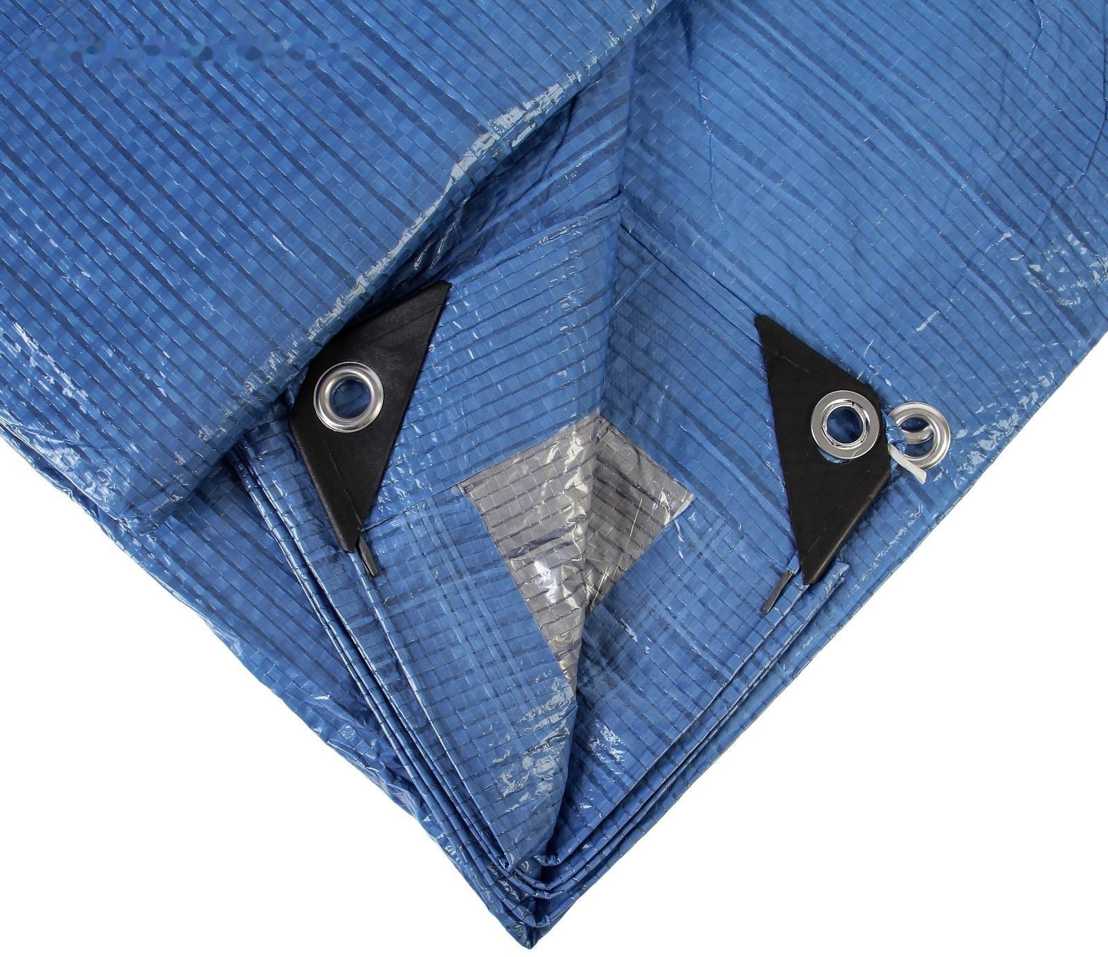 Тент защитный, 5 × 3 м, плотность 60 г/м², люверсы шаг 1 м, тарпаулин, УФ, голубой