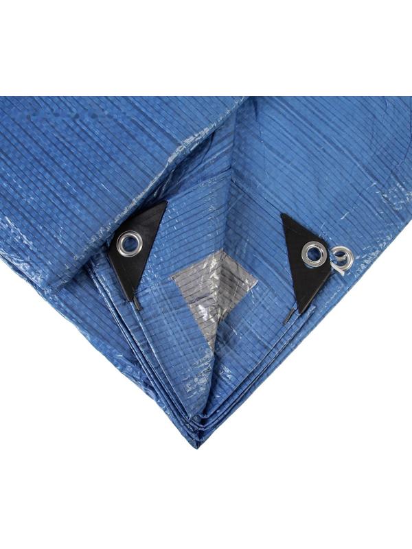 Тент защитный, 5 × 3 м, плотность 60 г/м², люверсы шаг 1 м, тарпаулин, УФ, голубой