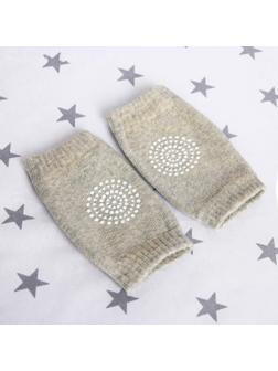 Набор детских наколенников, 2 шт., цвета МИКС черный/серый