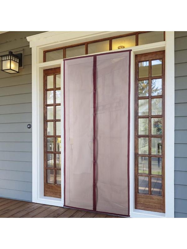 Сетка антимоскитная на магнитах для защиты от насекомых, 100×210 см, цвет бордовый