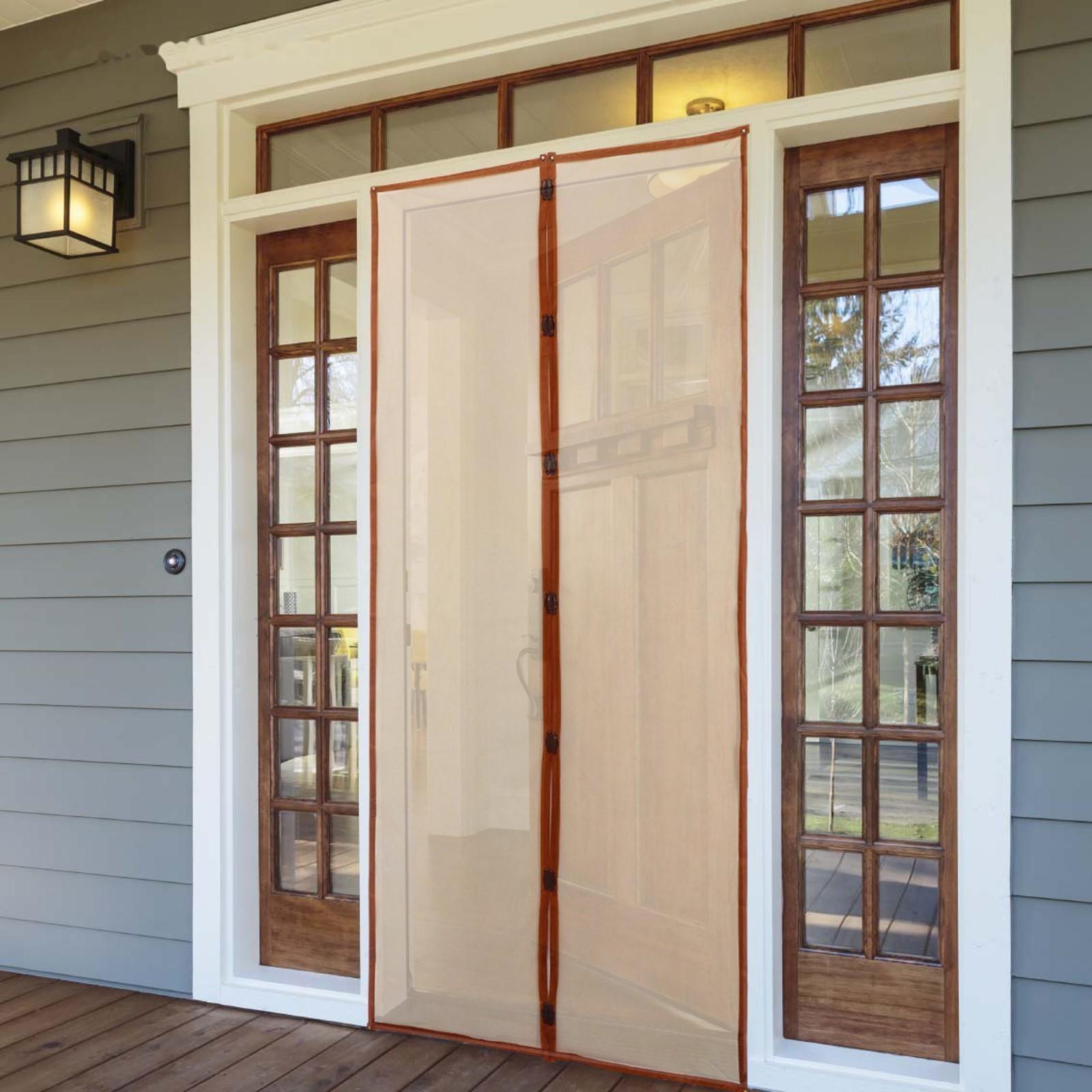 Сетка антимоскитная на магнитах для защиты от насекомых, 90×210 см, цвет коричневый