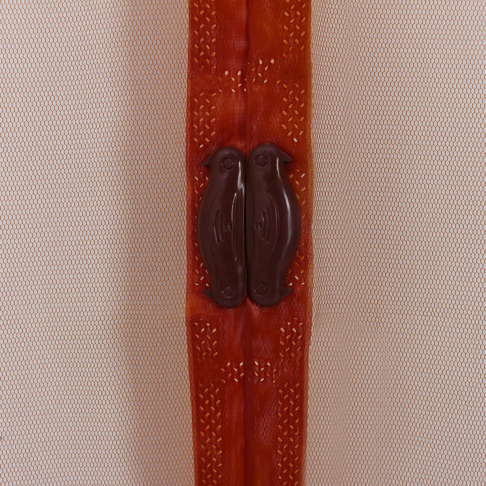 Сетка антимоскитная на магнитах для защиты от насекомых, 90×210 см, цвет коричневый