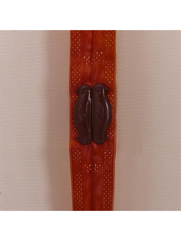 Сетка антимоскитная на магнитах для защиты от насекомых, 90×210 см, цвет коричневый