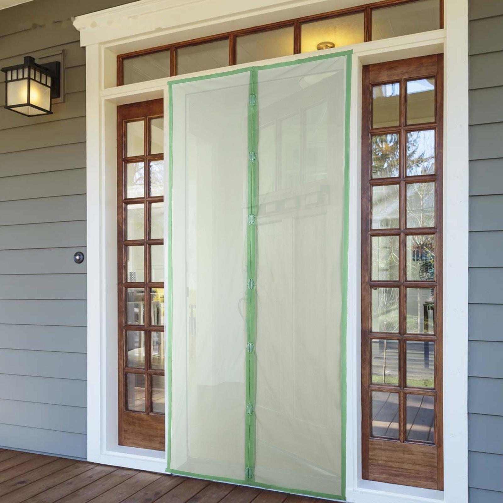 Сетка антимоскитная на магнитах для защиты от насекомых, 100×210 см, цвет зелёный