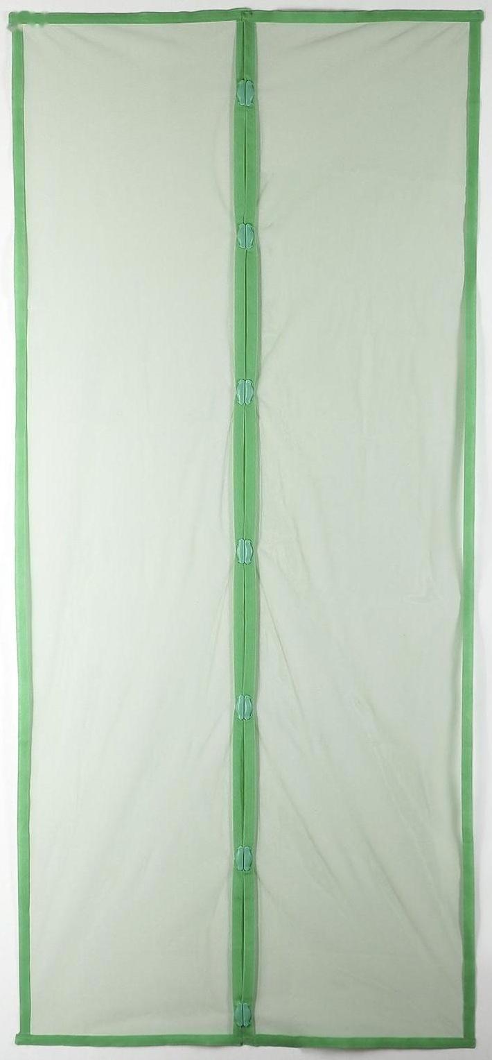 Сетка антимоскитная на магнитах для защиты от насекомых, 90×210 см, цвет зелёный