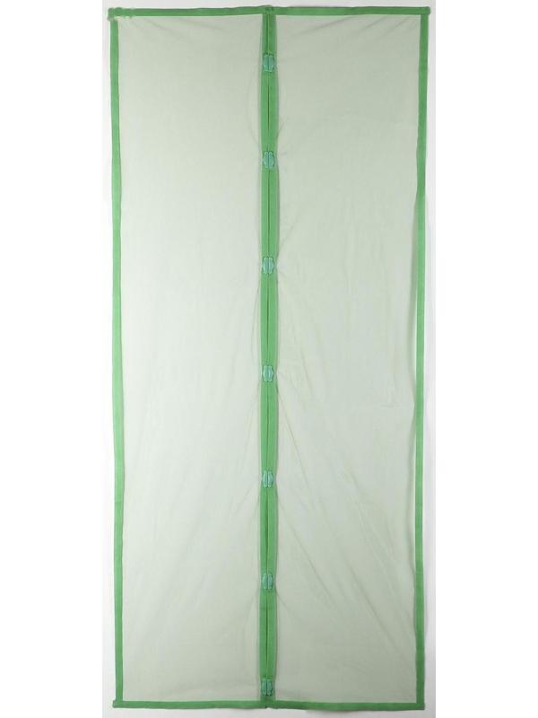 Сетка антимоскитная на магнитах для защиты от насекомых, 90×210 см, цвет зелёный