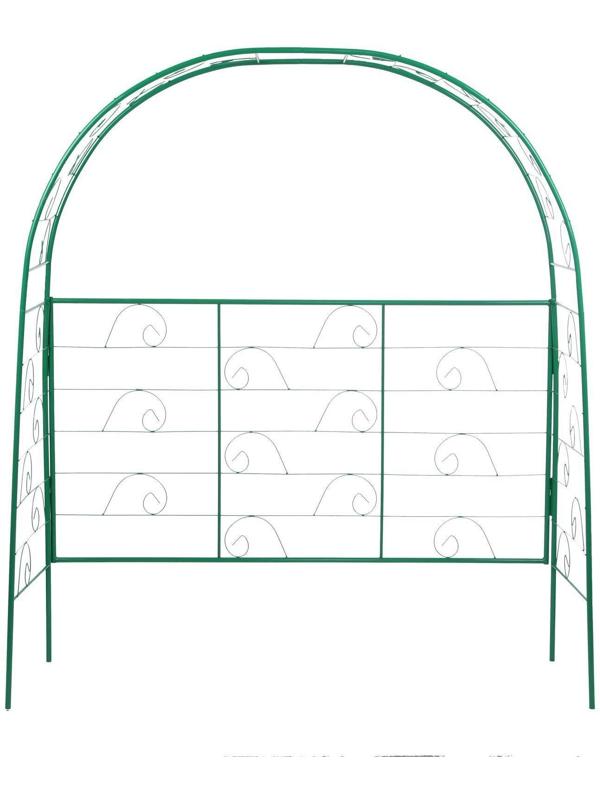 Арка садовая, разборная, 180 × 150 × 50 см, металл, зелёная, «Беседка»