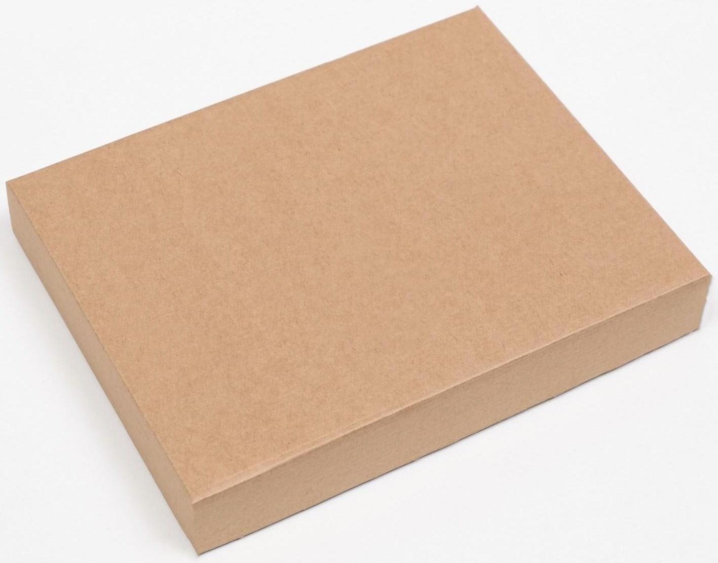 Коробка сборная без печати крышка-дно бурая без окна 26 х 21,5 х 4 см
