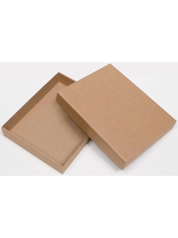 Коробка сборная без печати крышка-дно бурая без окна 26 х 21,5 х 4 см