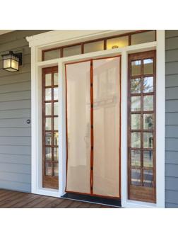 Сетка антимоскитная на магнитах для защиты от насекомых, 100×210 см, цвет коричневый