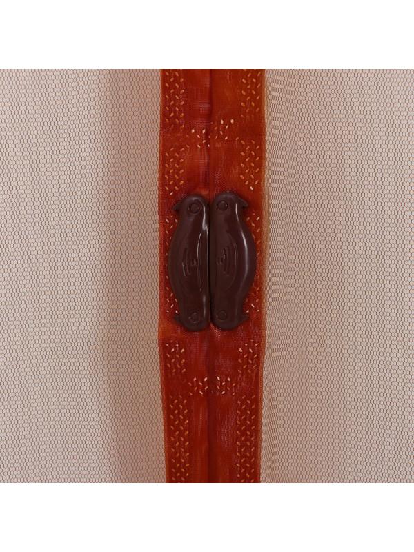 Сетка антимоскитная на магнитах для защиты от насекомых, 100×210 см, цвет коричневый
