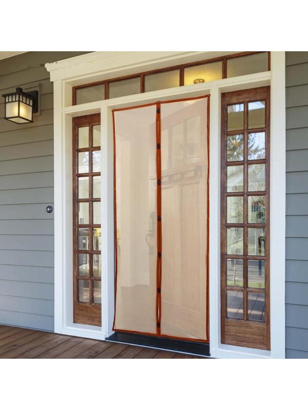 Сетка антимоскитная на магнитах для защиты от насекомых, 100×210 см, цвет коричневый