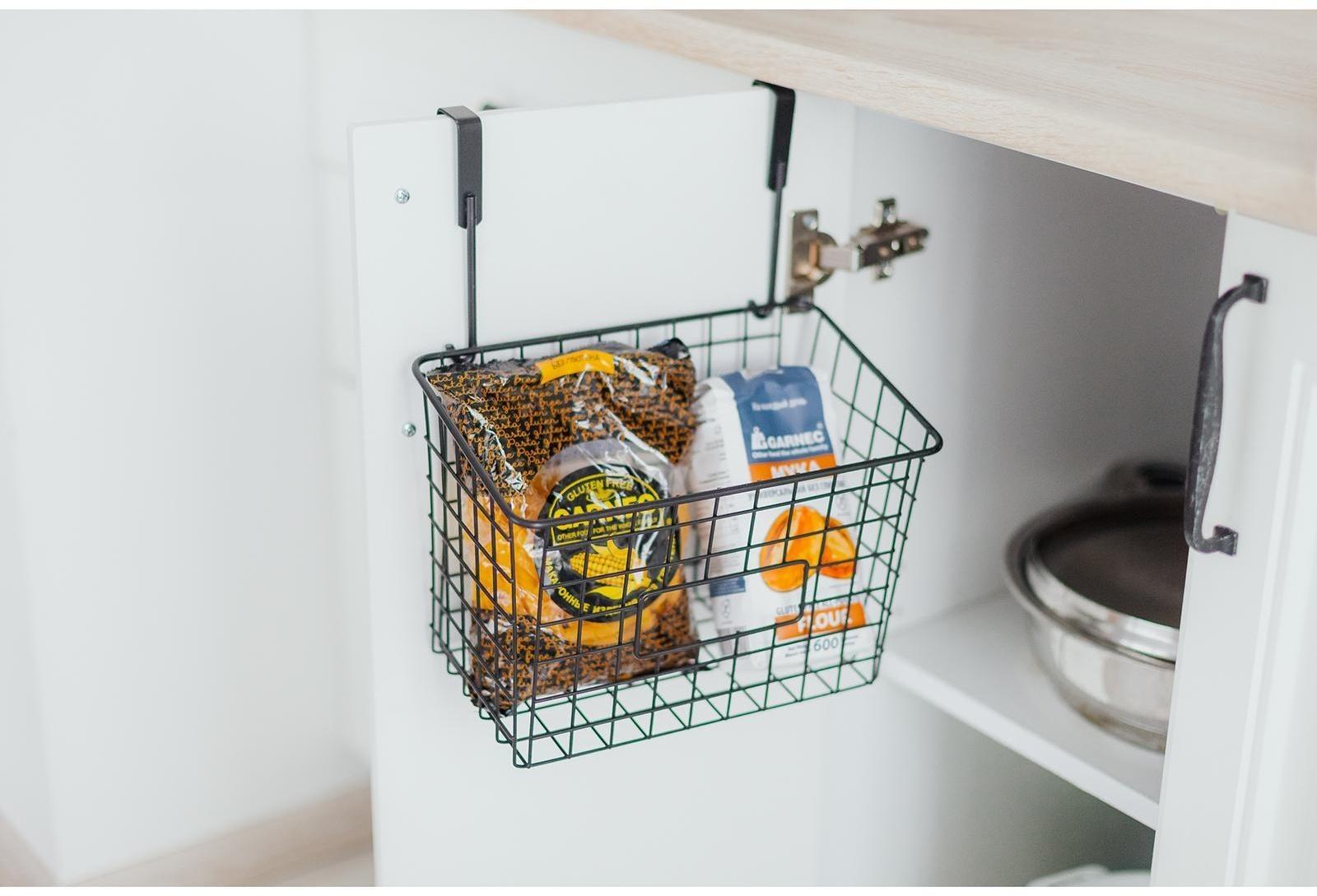 Корзина подвесная Доляна, 23×15,5×30,5 см, цвет чёрный