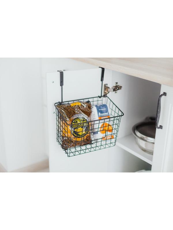 Корзина подвесная Доляна, 23×15,5×30,5 см, цвет чёрный