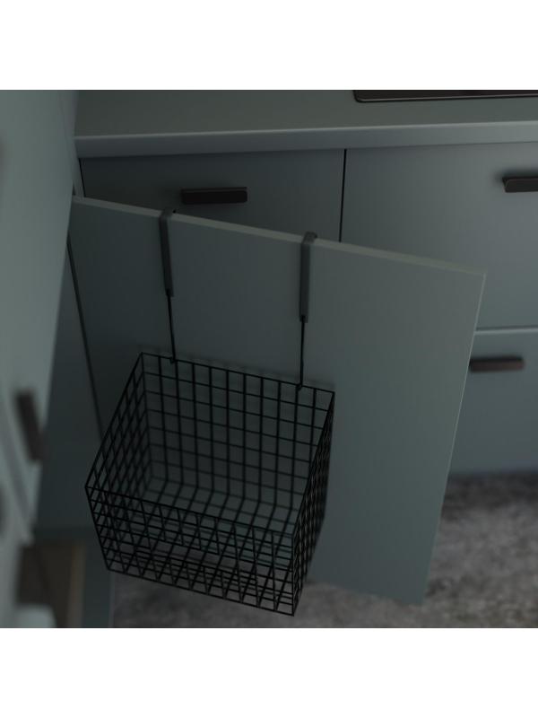 Корзина подвесная Доляна, 23×15,5×30,5 см, цвет чёрный