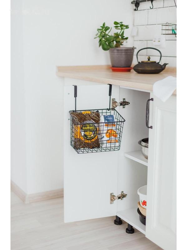 Корзина подвесная Доляна, 23×15,5×30,5 см, цвет чёрный