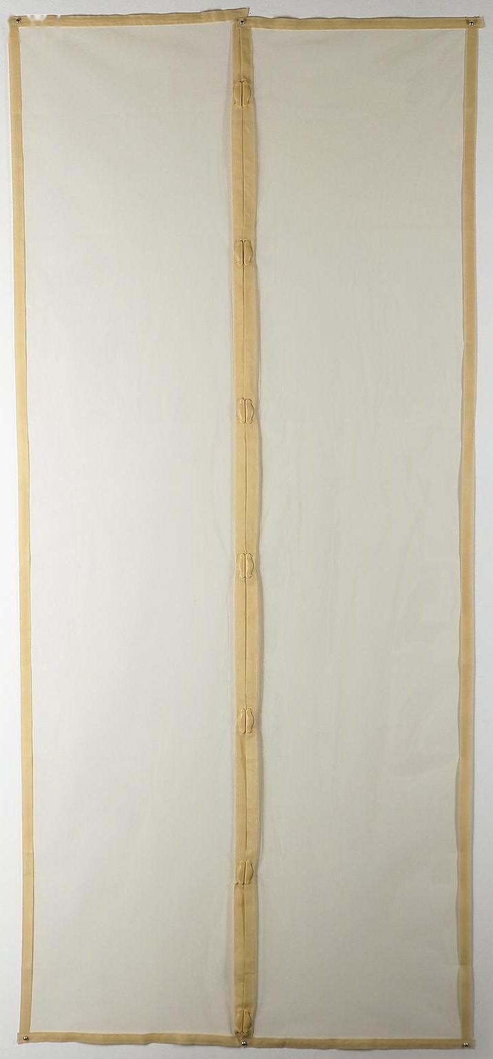 Сетка антимоскитная на магнитах для защиты от насекомых, 80×210 см, цвет бежевый