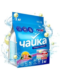 Порошок для стирки Чайка «Лимон», автомат, 3 кг