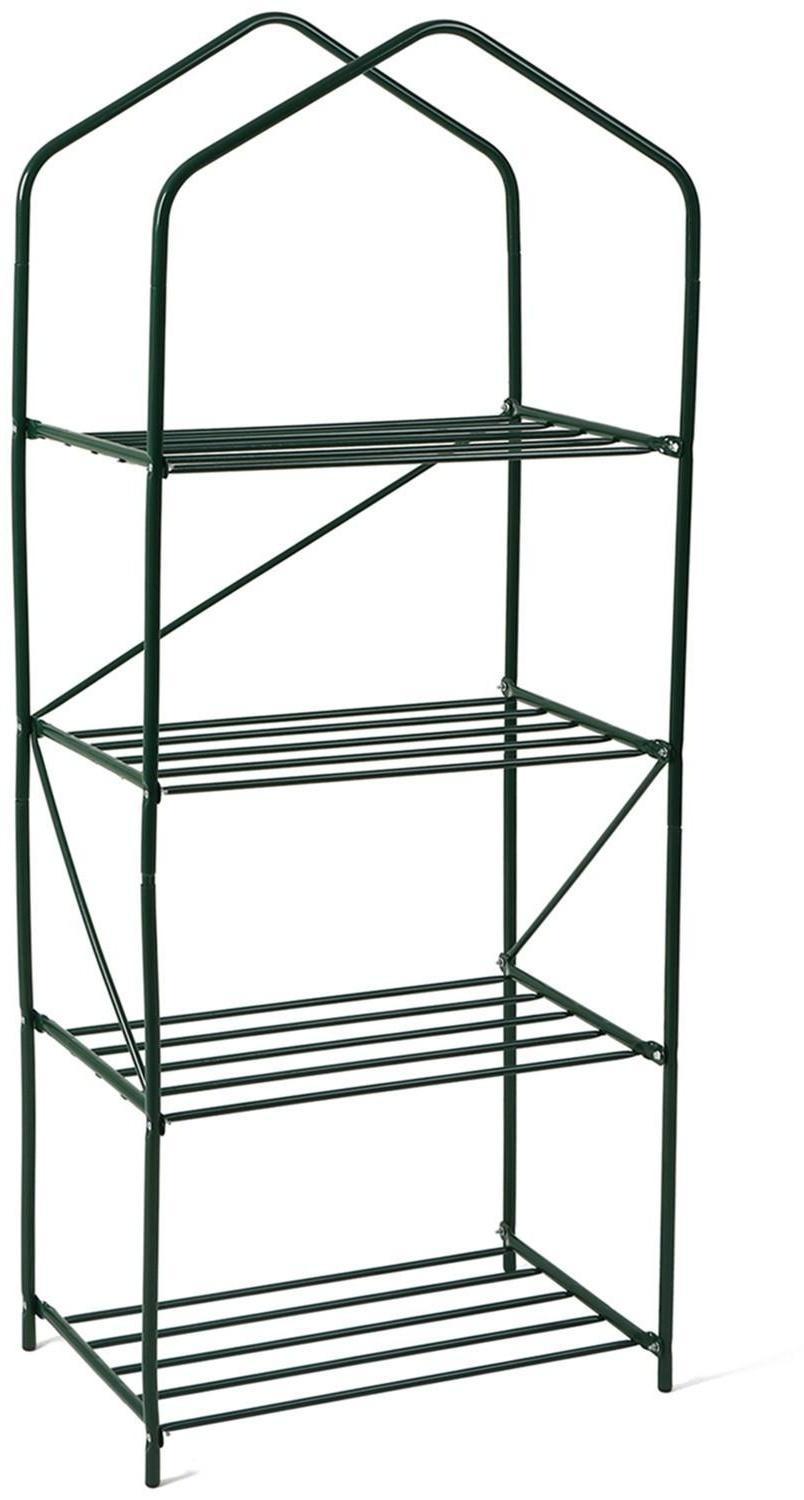 Стеллаж для рассады, 4 полки, 160 × 60 × 40 см, металлический каркас d = 16 мм, без чехла