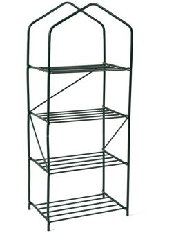 Стеллаж для рассады, 4 полки, 160 × 60 × 40 см, металлический каркас d = 16 мм, без чехла