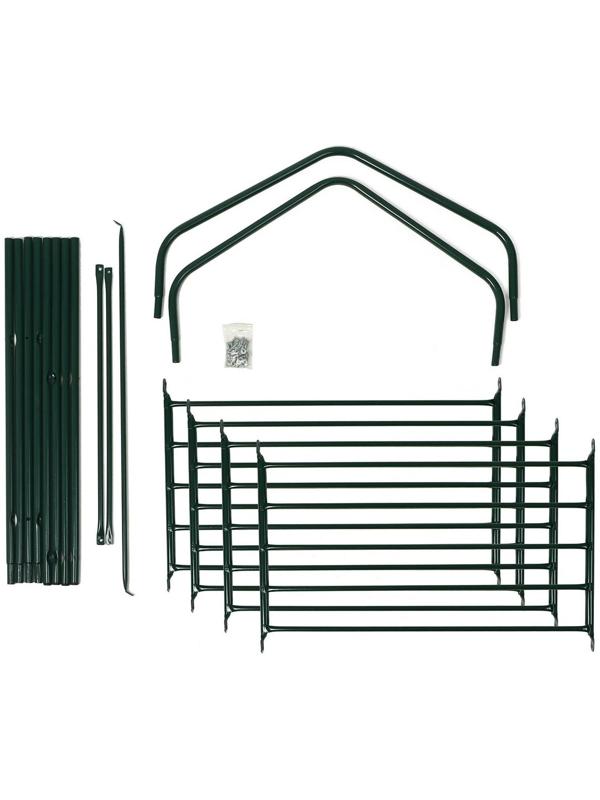 Стеллаж для рассады, 4 полки, 160 × 60 × 40 см, металлический каркас d = 16 мм, без чехла