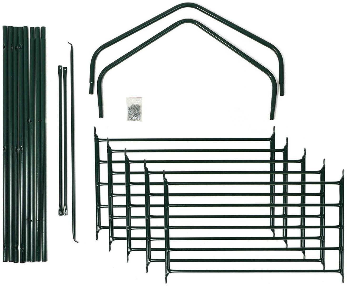 Стеллаж для рассады, 5 полок, 190 × 65 × 40 см, металлический каркас d = 10 мм, без чехла, разборный