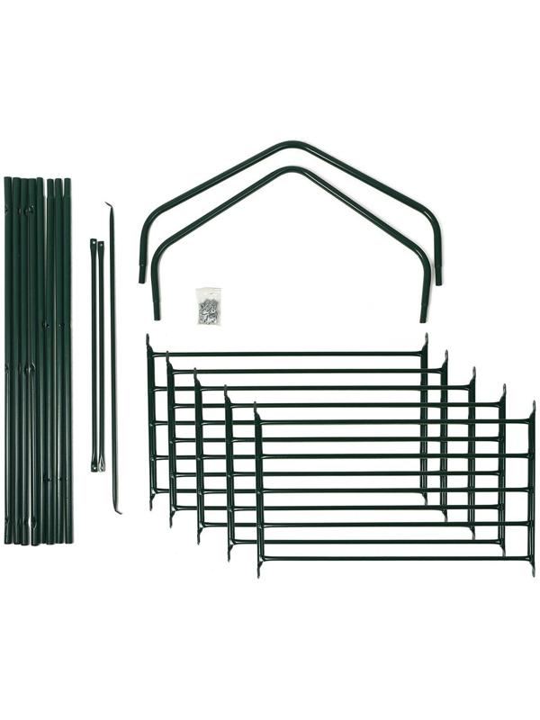 Стеллаж для рассады, 5 полок, 190 × 65 × 40 см, металлический каркас d = 10 мм, без чехла, разборный