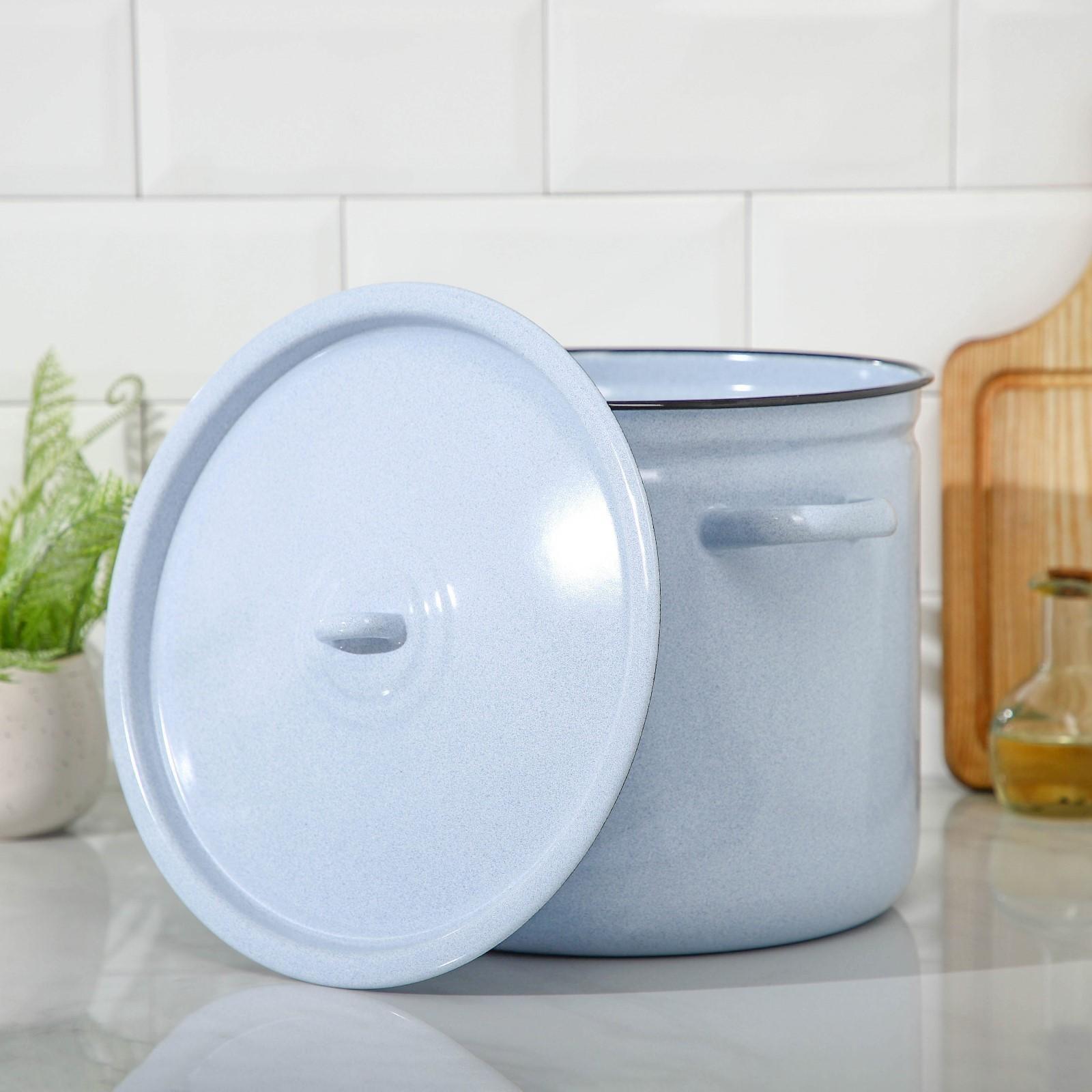 Кастрюля, 12 л, металлическая крышка, индукция, цвет МИКС