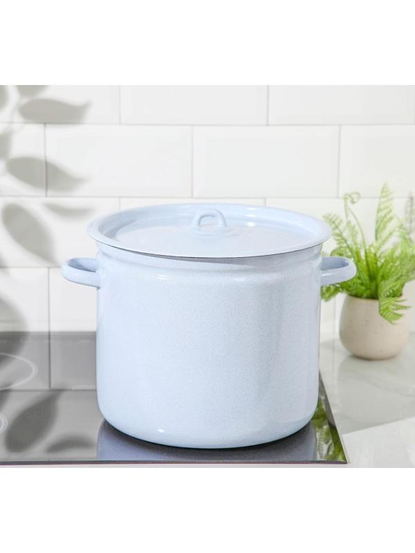 Кастрюля, 12 л, металлическая крышка, индукция, цвет МИКС