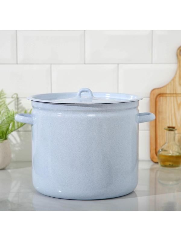 Кастрюля, 12 л, металлическая крышка, индукция, цвет МИКС