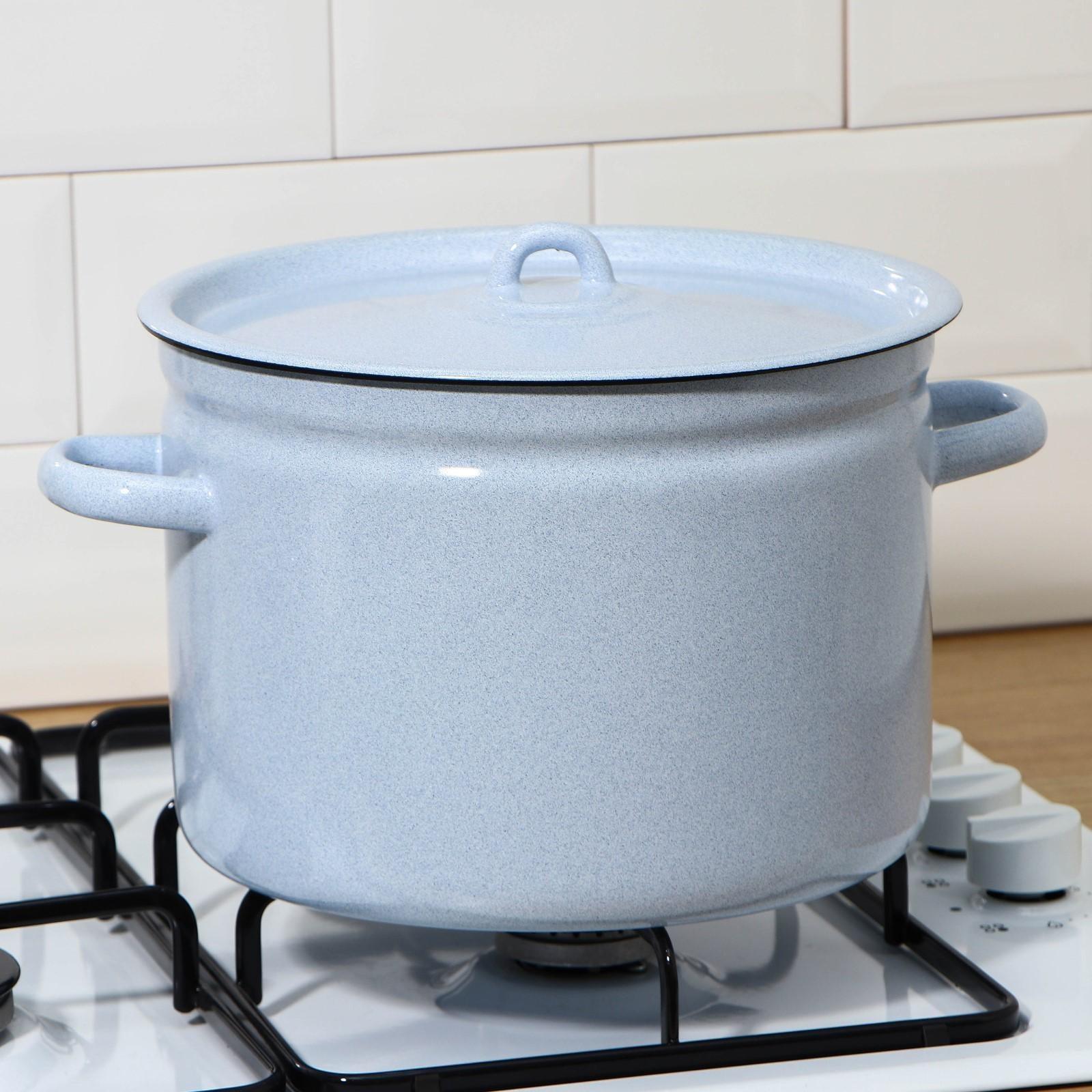 Кастрюля без деколи, 7 л, индукция, цвет МИКС