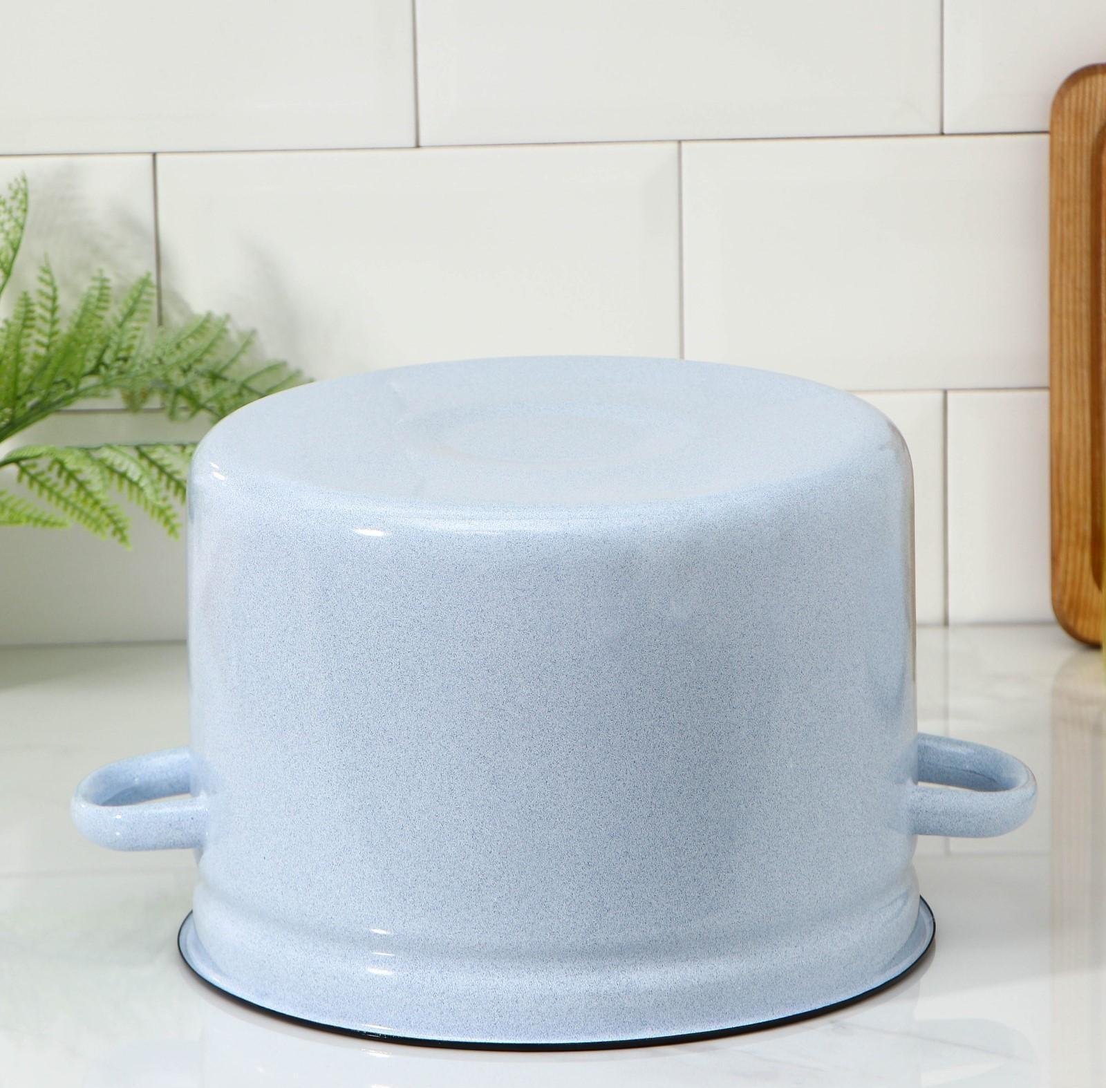 Кастрюля без деколи, 7 л, индукция, цвет МИКС