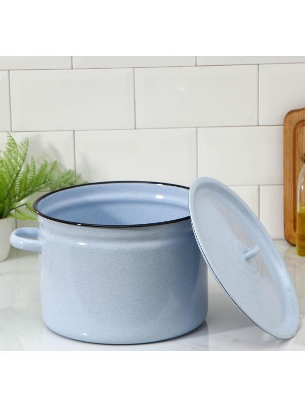 Кастрюля без деколи, 7 л, индукция, цвет МИКС