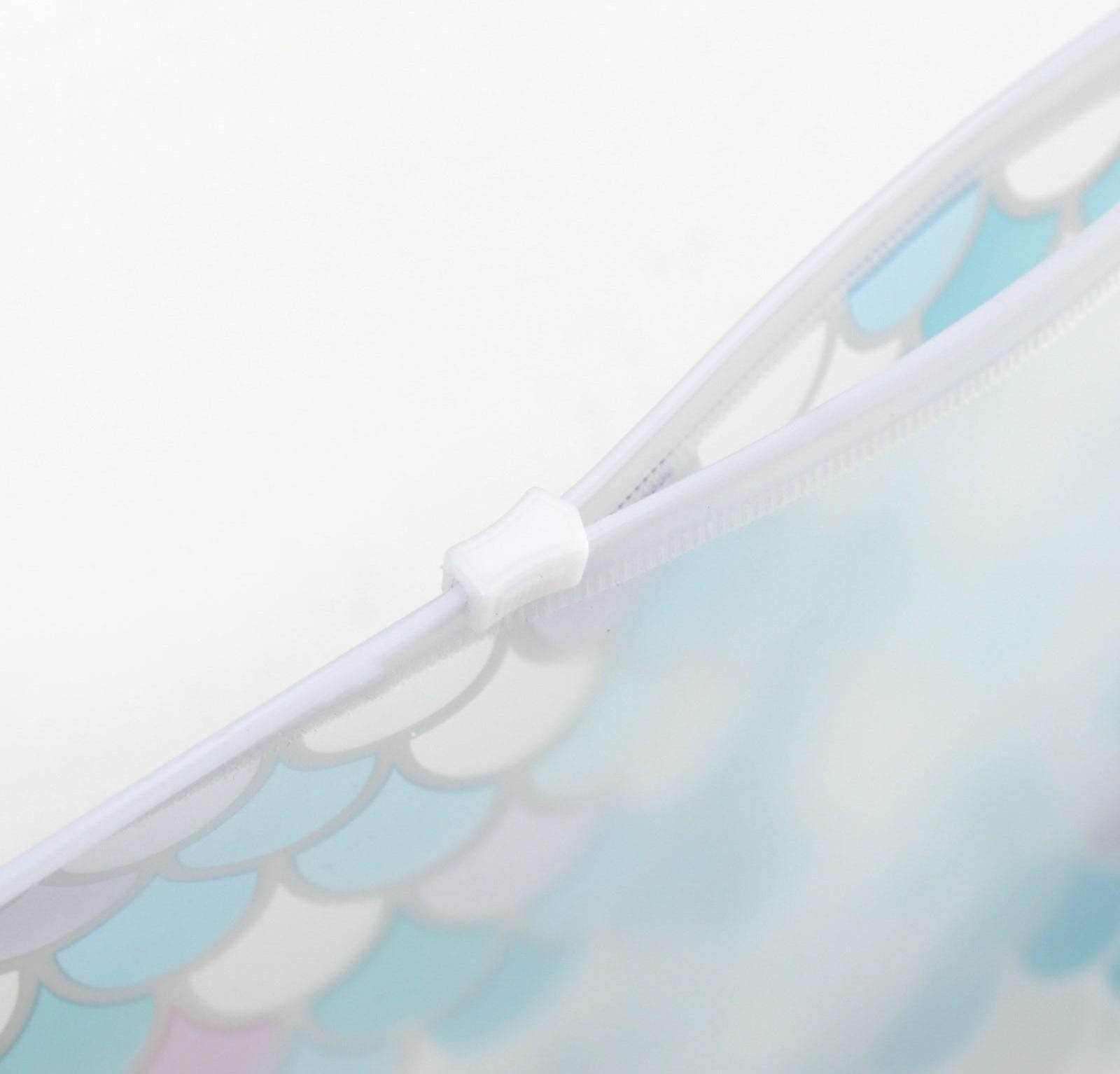 Косметичка для купальника, отдел на зип-локе, цвет белый / голубой