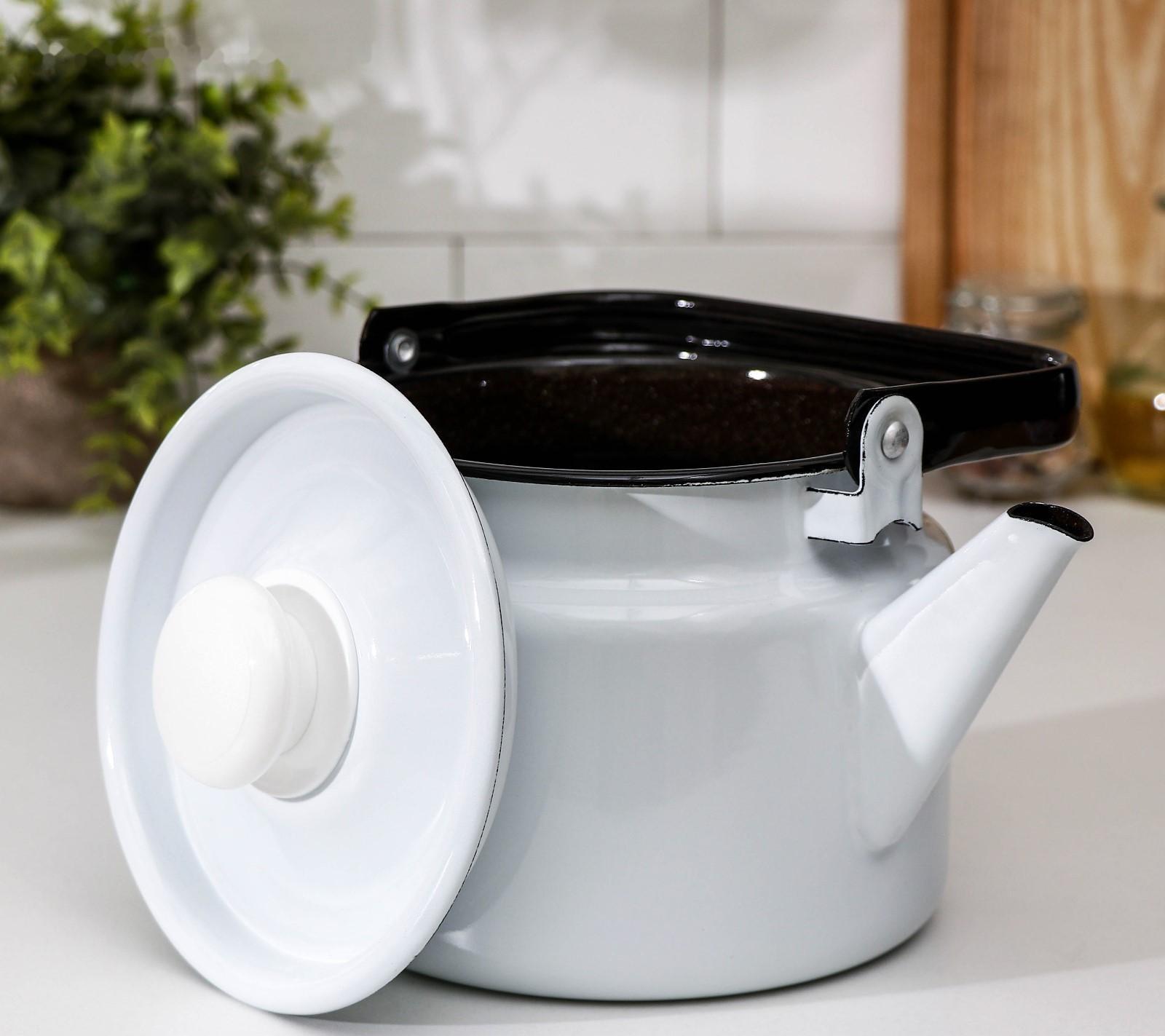 Чайник без деколи, 2 л, индукция, цвет белый