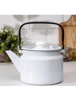 Чайник без деколи, 2 л, индукция, цвет белый