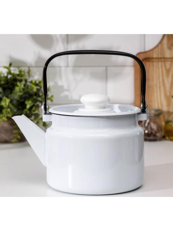 Чайник без деколи, 2 л, индукция, цвет белый