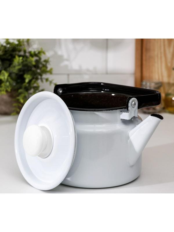 Чайник без деколи, 2 л, индукция, цвет белый