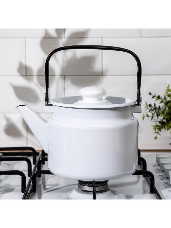 Чайник без деколи, 2 л, индукция, цвет белый