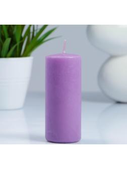 Свеча - цилиндр, 4×12 см, 15 ч, лаванда