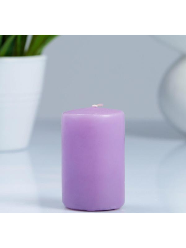 Свеча - цилиндр, 4×6 см, 9 ч, лаванда