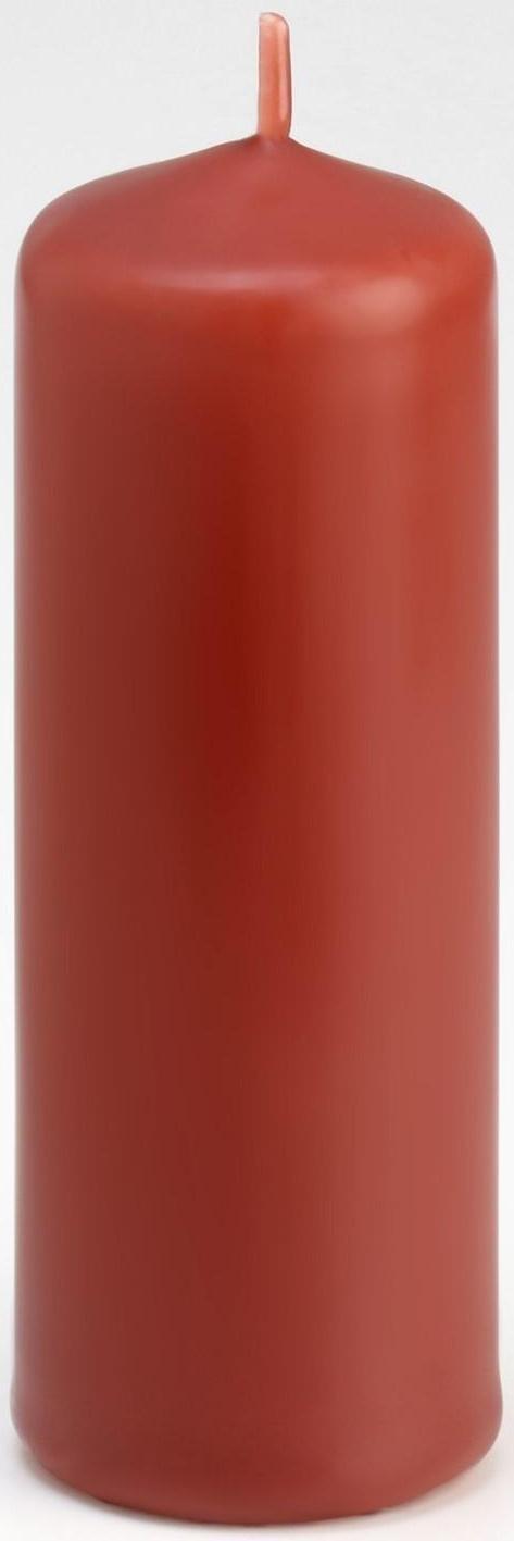 Свеча - цилиндр, 4×12 см, 15 ч, каштан