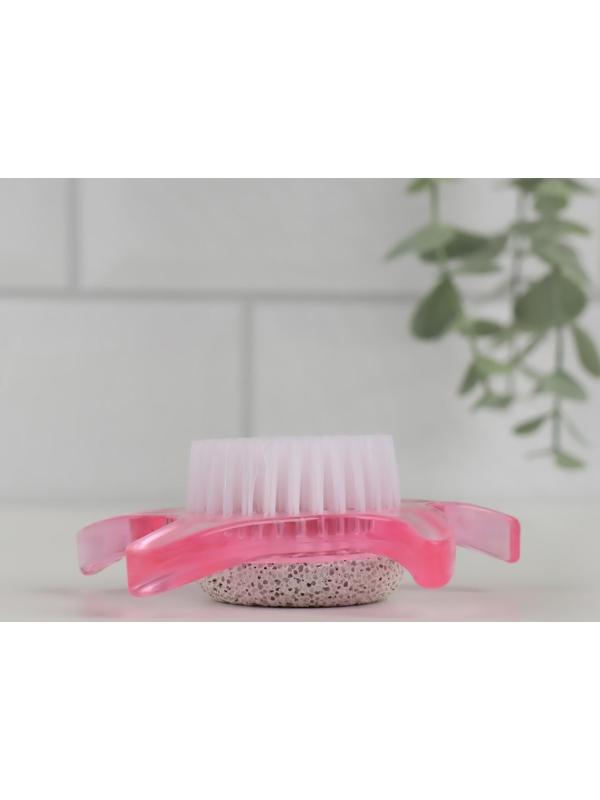 Пемза для педикюра с щёткой «Звезда», 9 см, цвет МИКС