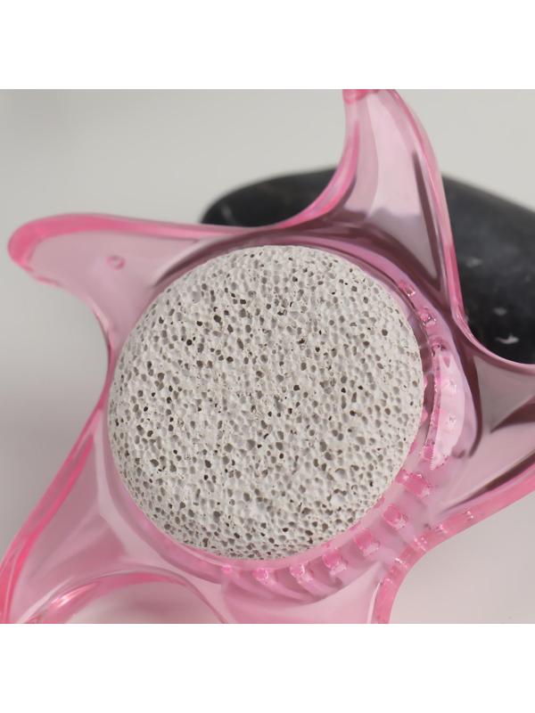 Пемза для педикюра с щёткой «Звезда», 9 см, цвет МИКС