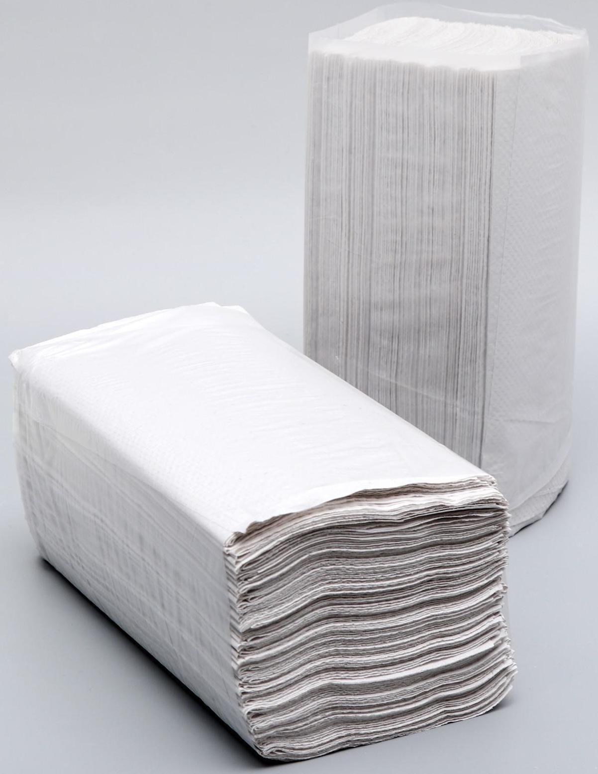 Полотенца бумажные V-сложения светло-серые 35 г/ м2, 250 листов, 20 шт.