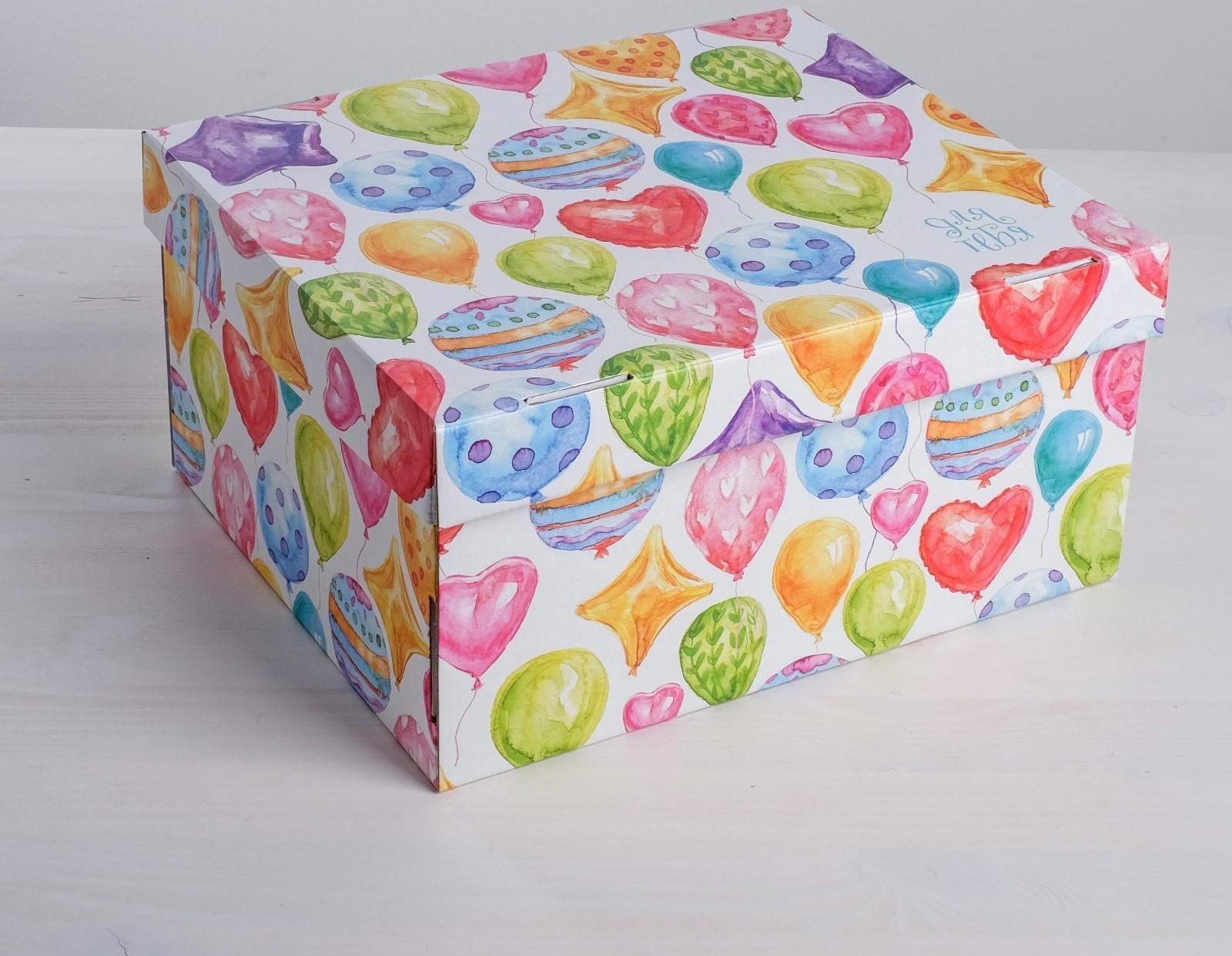 Складная коробка «Яркие шары», 31 х 25,5 х 16 см