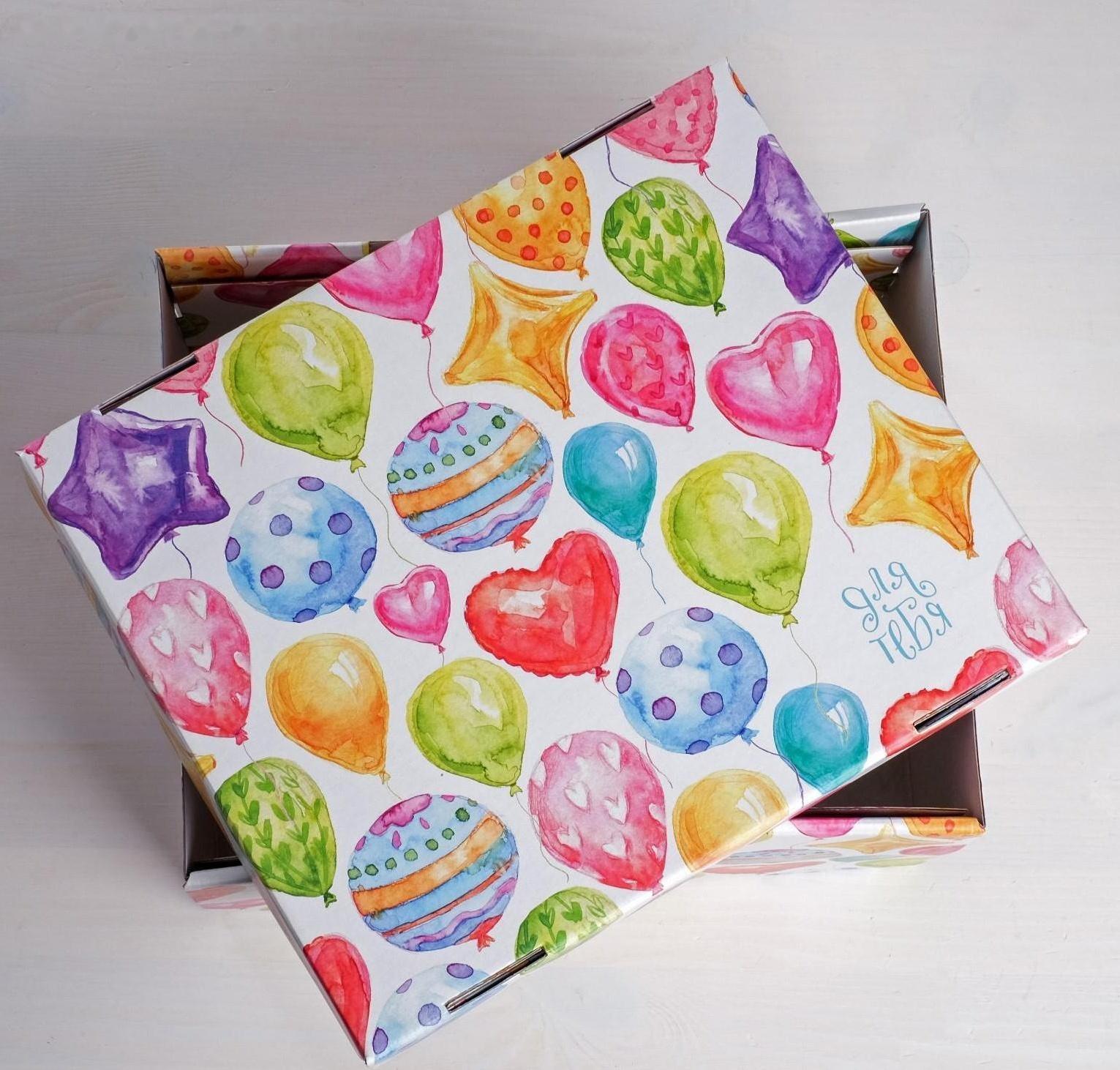 Складная коробка «Яркие шары», 31 х 25,5 х 16 см