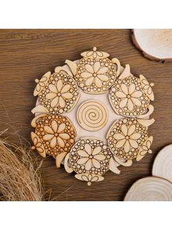 Подставка под горячее «Чайник», D=20 см, можжевельник