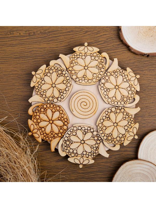 Подставка под горячее «Чайник», D=20 см, можжевельник