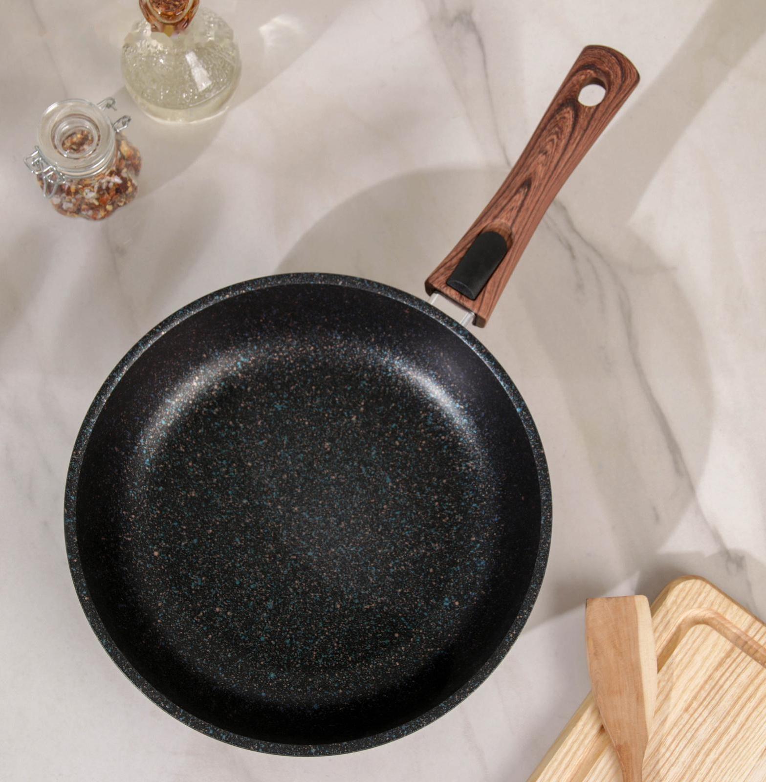 Сковорода Granit ultra blue, d=26 cм, съёмная ручка, антипригарное покрытие, цвет чёрный